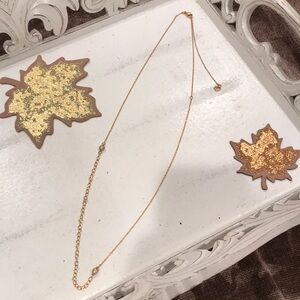 Swarovski Crystal Rose Gold -Tone Adjustable Chain Necklace with Crystal…